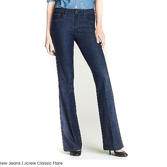 J Crew Classic Flare Dark Wash - Picture 1 of 7
